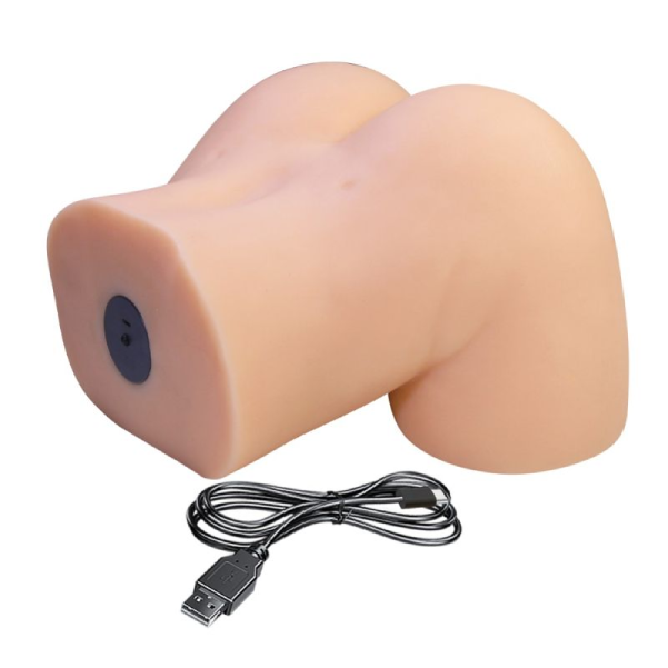 Masturbator torso cu vibratii Crazy Bull Liora din TPR realist, reincarcabil, 36 cm (1)
