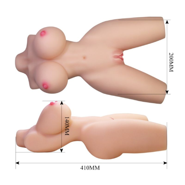 Papusa Torso Crazy Bull Lily cu Picioare Ajustabile, Usoara 4 kg, Structura Interna, TPR, 41 cm (1)