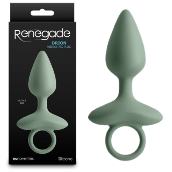 Plug anal vibrator NS Toys Renegade Orion sage din silicon catifelat, reincarcabil