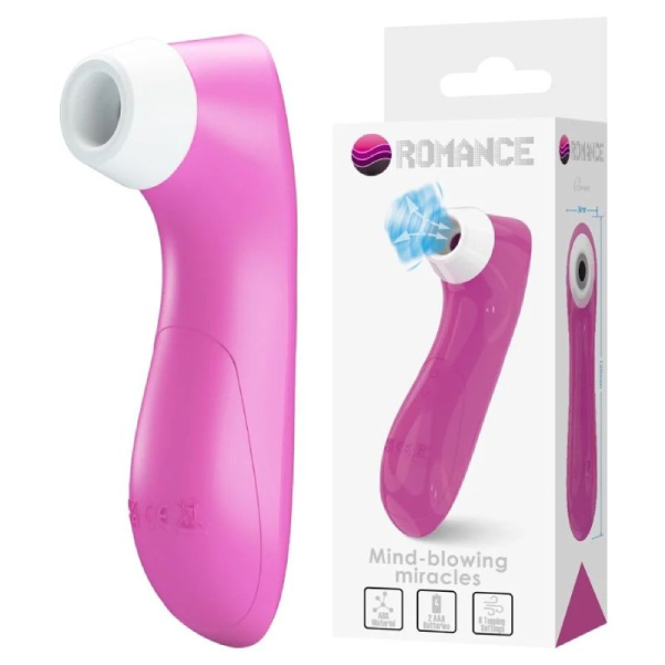 Stimulator clitoris cu unde de presiune Romance roz, compact si silentios, 12.6 cm