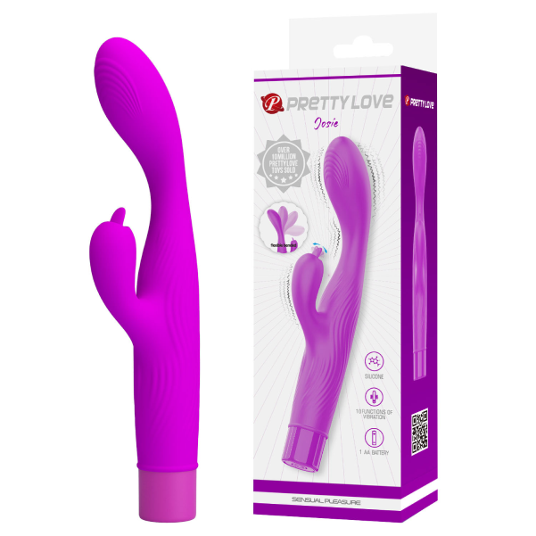 Vibrator subtire pentru punctul G Pretty Love Josie, flexibil si curbat, din silicon