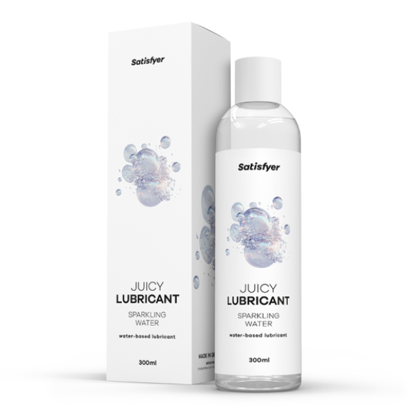 Lubrifiant Satisfyer Sparkling Water cu efect de furnicaturi si mentol, pe baza de apa, 300 ml