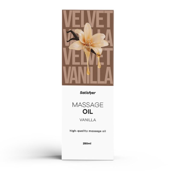Ulei de masaj cu vanilie Satisfyer cu uleiuri vegetale, aroma calda, 250 ml