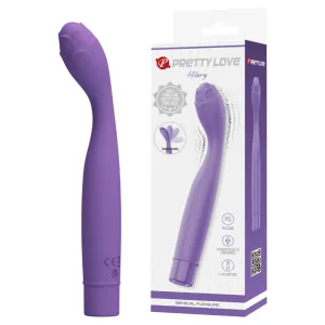 Vibrator subtire pentru punctul G Pretty Love Hilary mov, flexibil si curbat, din silicon